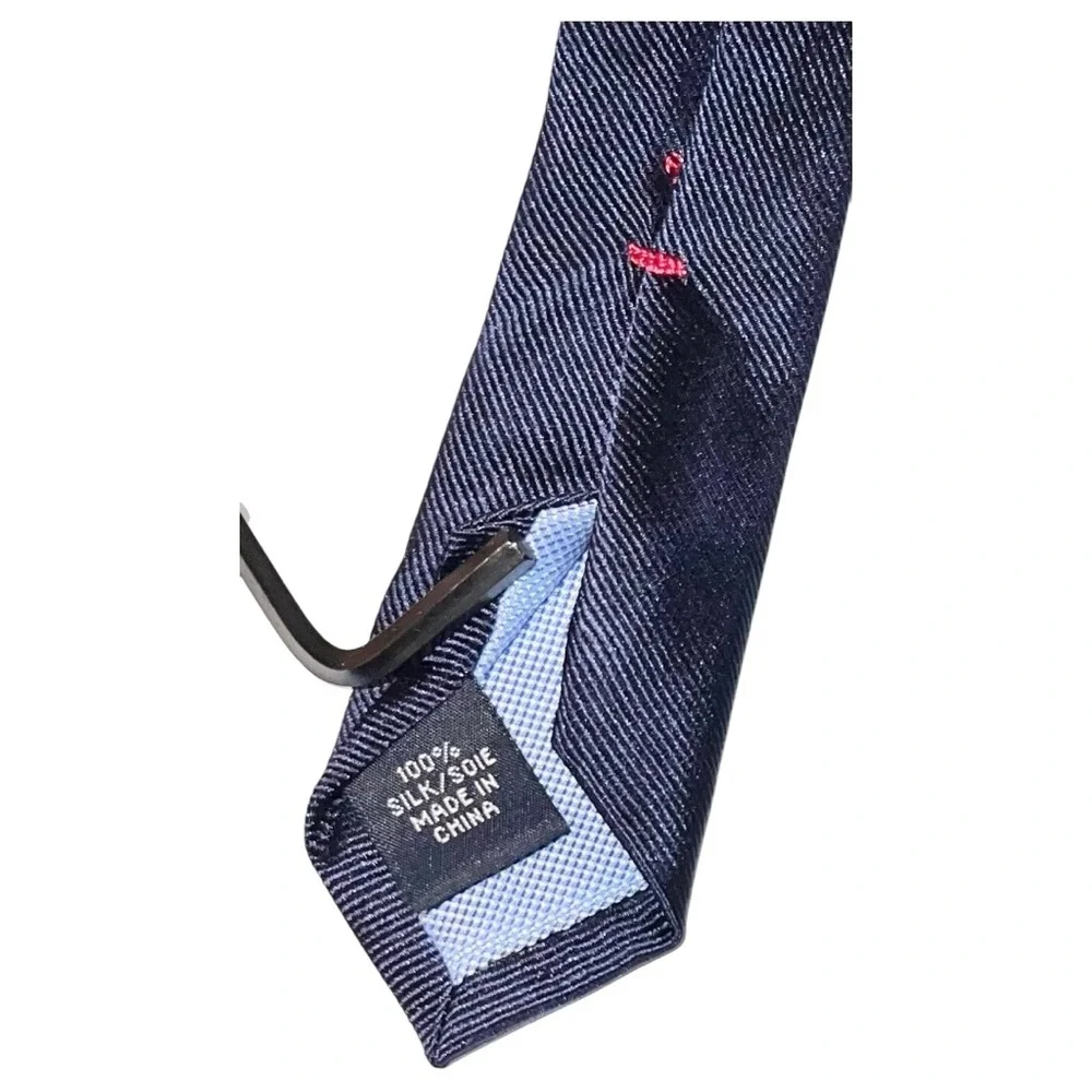 Tommy Hilfiger Necktie Men’s Blue White Polka Dots 58x3